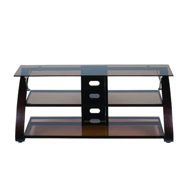 Z-Line Designs Keira 55 in. Mocha Metal TV Stand 65 in. with Cable Management