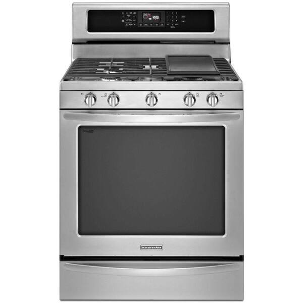 KitchenAid Architect Series II 5.8 cu. ft. Gas Range with Self-Cleaning Convection Oven in Stainless Steel