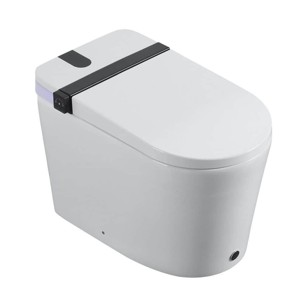 Tankless Elongated Smart Bidet Toilet 1.28 GPF in White with Foot Sensor, LED Display and Warm Water and Dryer price history on PriceWatchPro