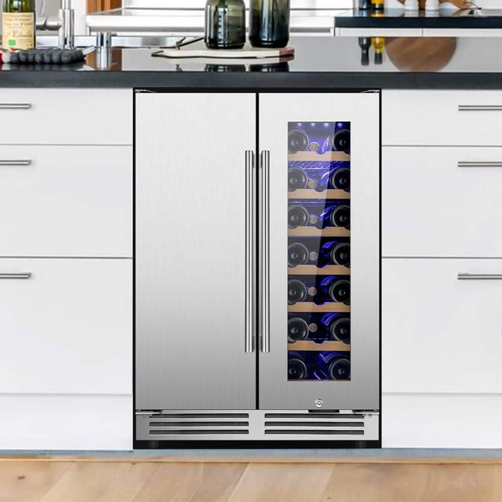Nipus 24 in. Dual Zone 20-Bottle and 57-Can Wine and