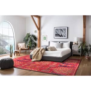 Heritage Red/Multi 8 ft. x 10 ft. Geometric Floral Area Rug