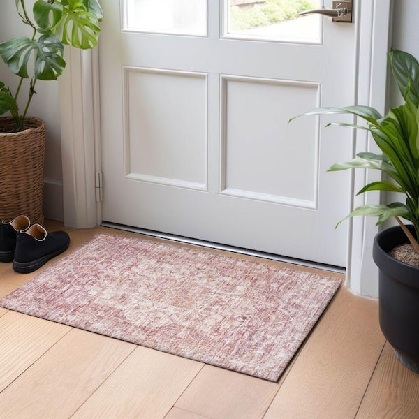 Chantille Machine Washable Indoor/Outdoor Abstract ACN1728 Paprika 2 ft. x 3 ft. Accent Rug