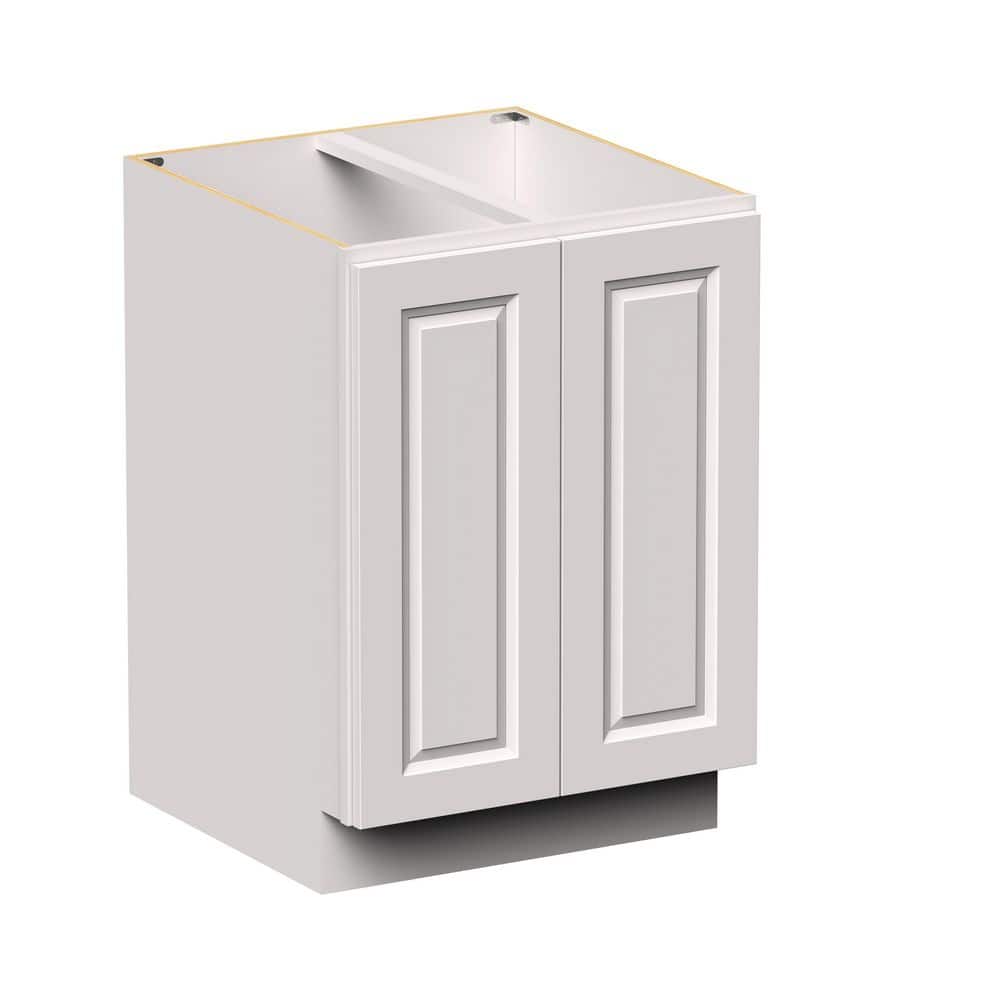 "Raised Panel 24"" W x 24"" D x 34.5"" H Wood Frame Ready to Assemble Full Height Door Base Kitchen Cabinet in Glacier White" price history on PriceWatchPro