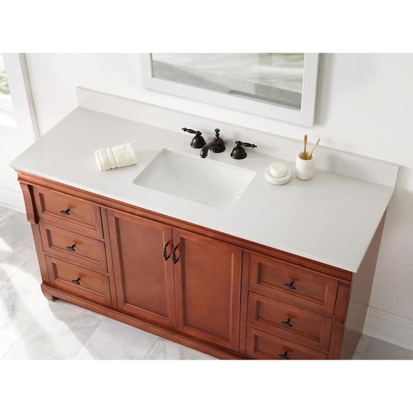 D Engineered Marble Vanity Top, 61 Inch Quartz Bathroom Vanity Top Single Sink