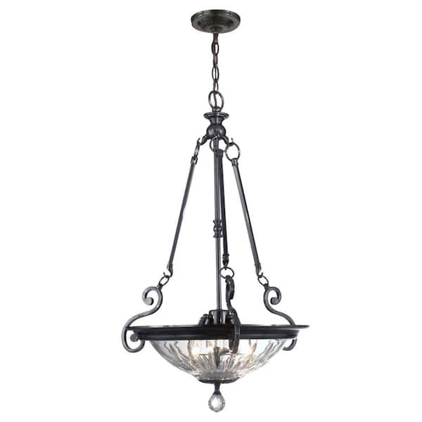 Barcelona 3-Light Dark Antique Bronze Pendant