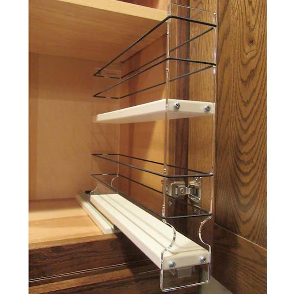 Vertical Spice 2-Tier Sliding Cabinet Mount Spice Organizer Drawer (2-Pack)  2 x 2x2x11DC - The Home Depot