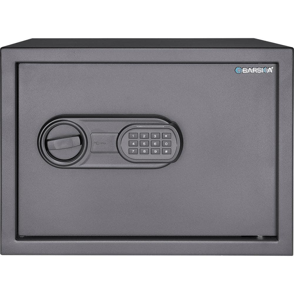 Compact Black Steel Digital Keypad Safe with LED Light