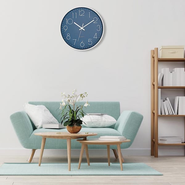 Large Silent Wall Clock For Indoor/Outdoor – Battery Powered Analog – Easy To Read For Office, School, Or Home Decor-833061