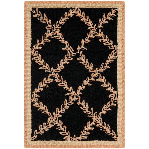 SAFAVIEH Chelsea Black/Gold 3 ft. x 4 ft. Border Area Rug