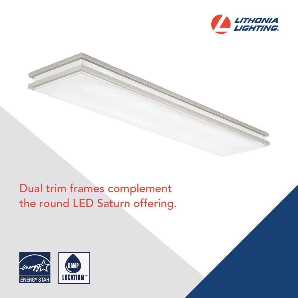 Brushed Nickel 48'' Aluminum LED Flush Mount Light