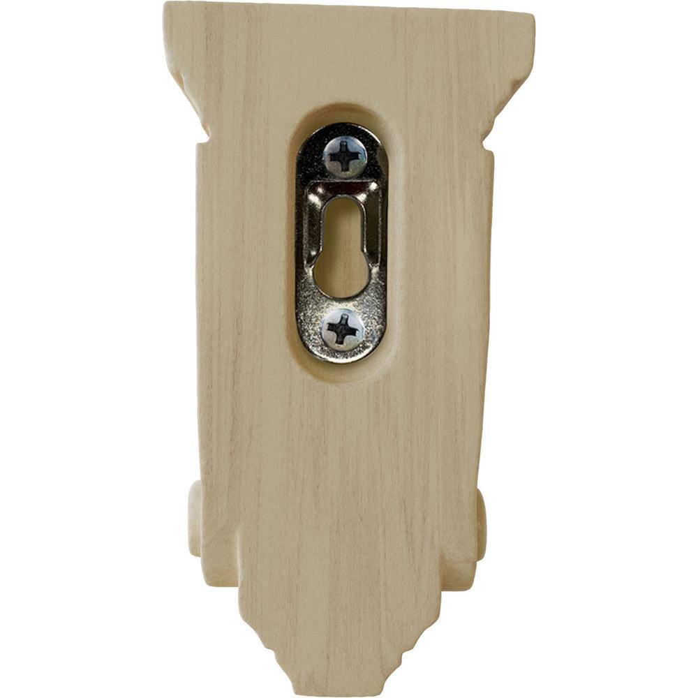 Devon Traditional Rubberwood Hand-Carved Corbel, 9.5" Height