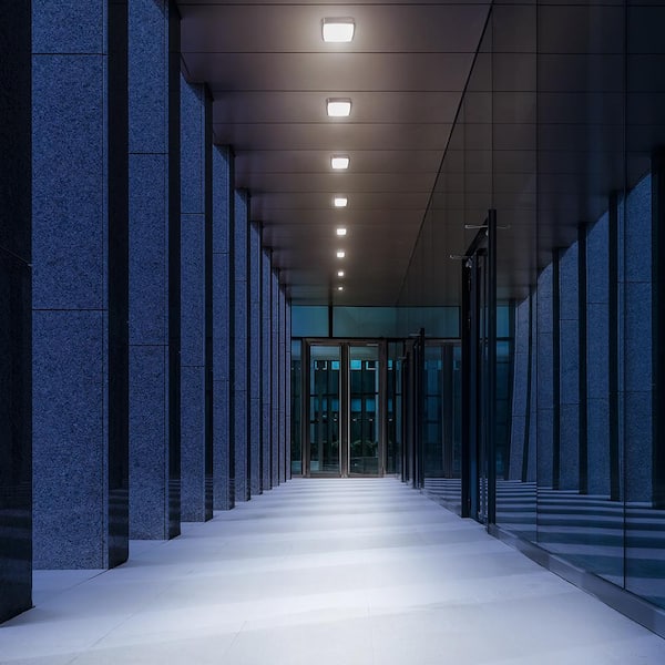 150W Equivalent Integrated LED Bronze Outdoor Canopy/Ceiling Light, 4000 Lumens, 4000K