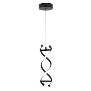 DNA 13-Watt 1-Light Black Modern Integrated LED Pendant Light