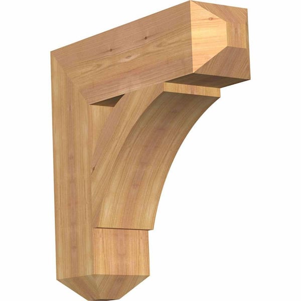 Ekena Millwork 5.5 in. x 22 in. x 22 in. Western Red Cedar Thorton Craftsman Smooth Bracket