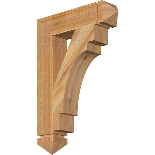 Ekena Millwork 4 in. x 26 in. x 18 in. Western Red Cedar Merced Arts and Crafts Rough Sawn