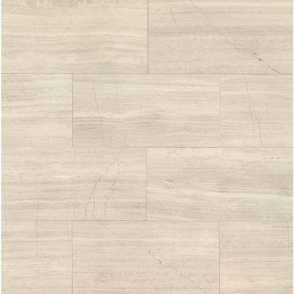 Bedrosians Ashen Grey 12 in. x 24 in. Honed Ashen Grey Marble Marble Look Tile (10.0 sq. ft./Case)
