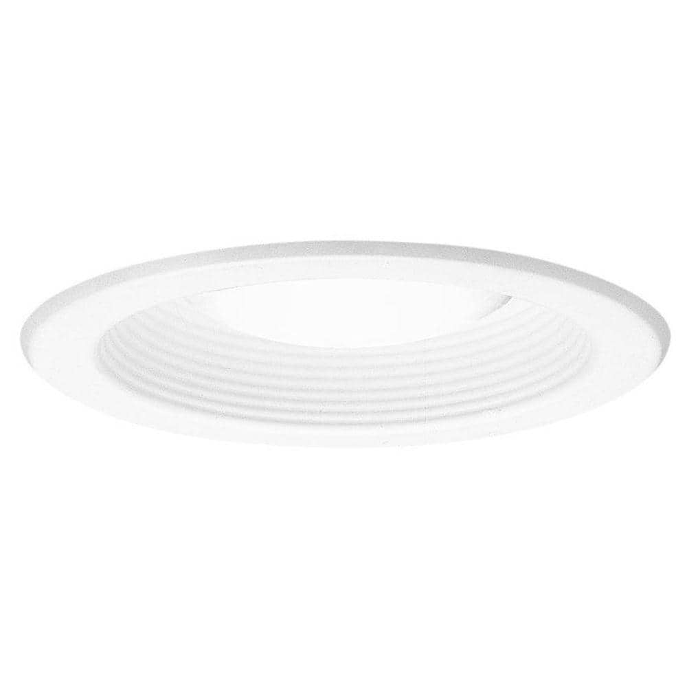 Halo in. White Recessed Ceiling Light Trim with Open Splay 5000P The  Home Depot