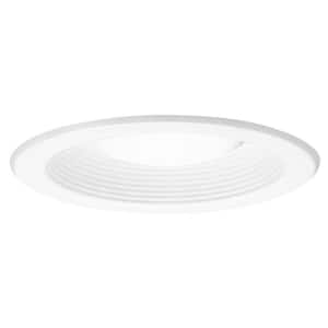 5 in. White Recessed Ceiling Light Trim with Open Splay