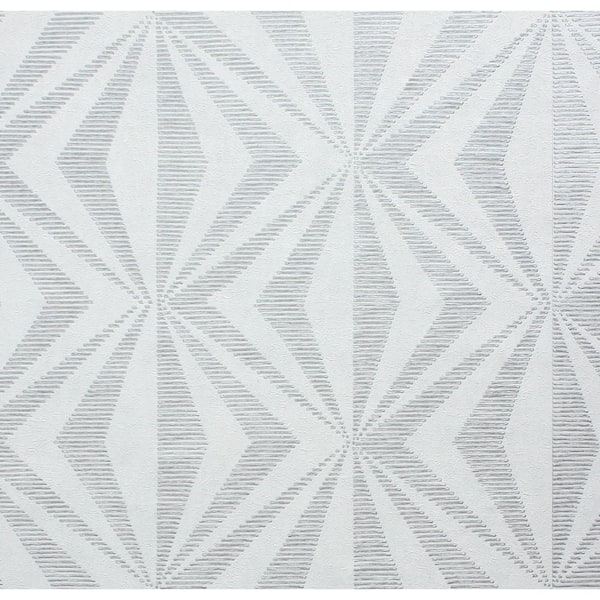 Fine Decor Precision Silver Diamond Geo Wallpaper Sample