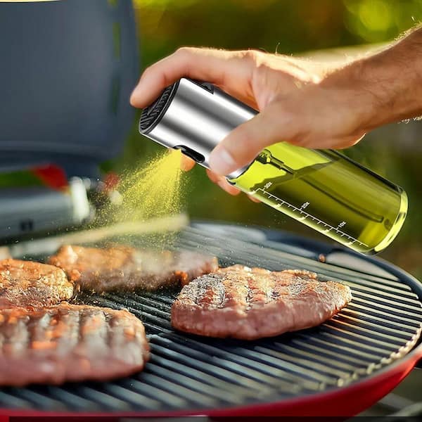 3.38oz Food-grade Glass Dark Green Oil Sprayer Bottle Olive Oil