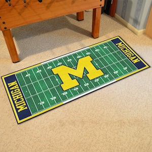 University of Michigan 3 ft. x 6 ft. Football Field Runner Rug