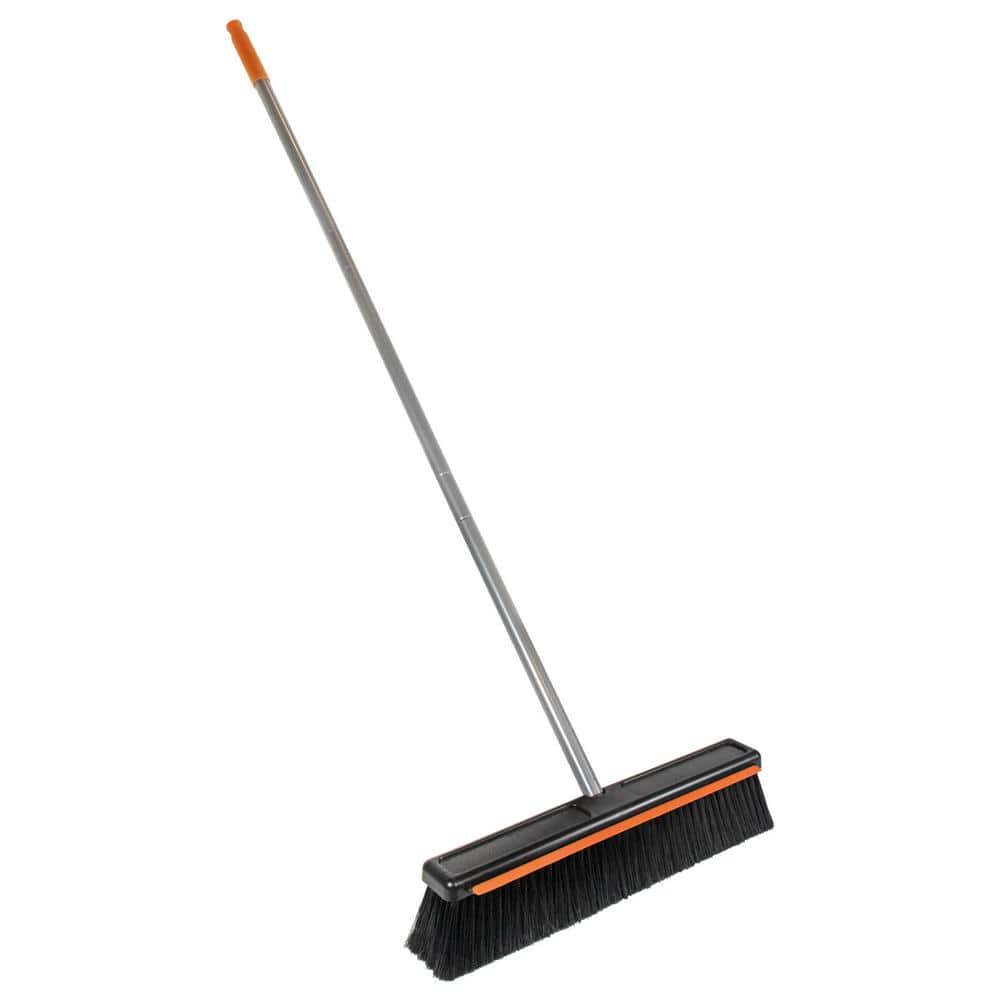 Outdoor Broom with Handle Heavy Duty Large Garden Yard Brush 18 Stiff  Sweeper