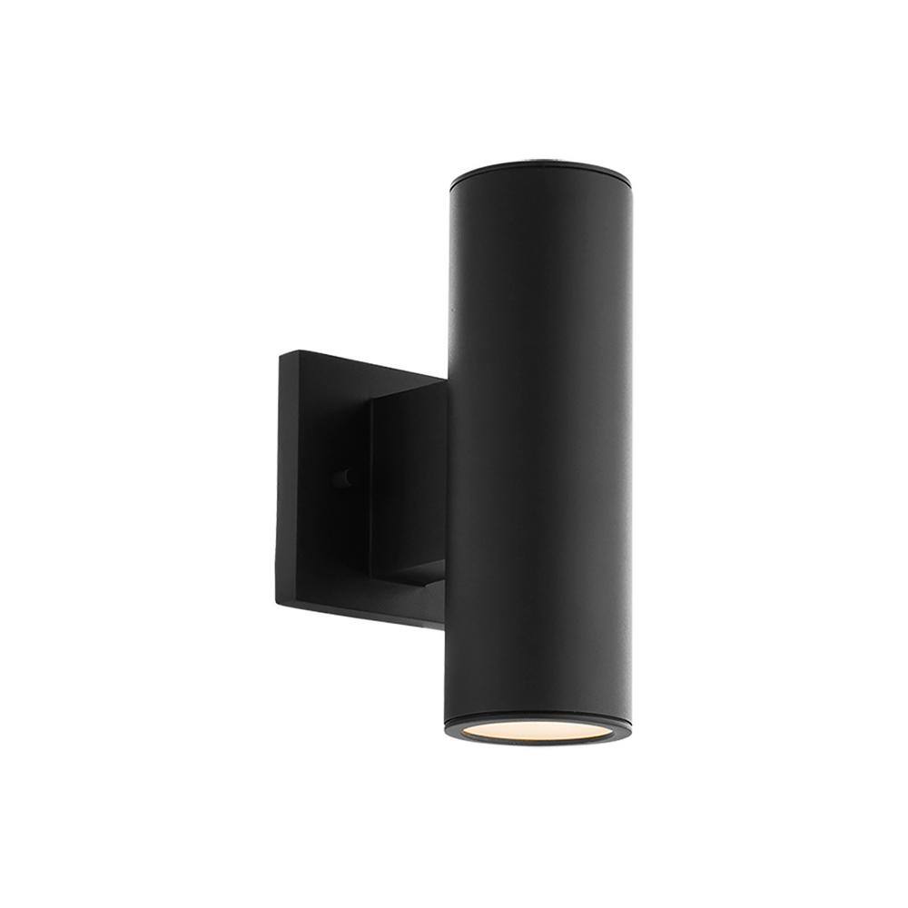 Cylinder 10 in. Black Outdoor/Indoor Cylinder Sconce Hardwired Integrated LED Selectable CCT-Up and Down Light Output price history on PriceWatchPro