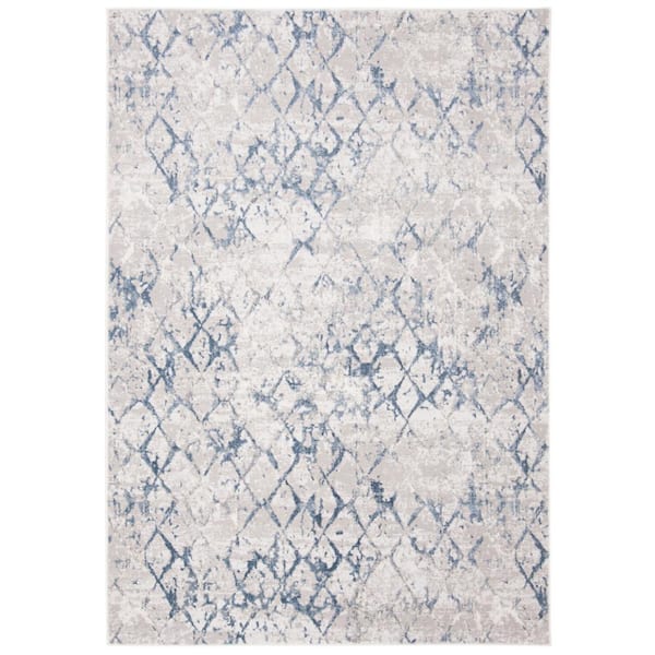 SAFAVIEH Amelia Light Gray/Blue 4 ft. x 6 ft. Abstract Area Rug