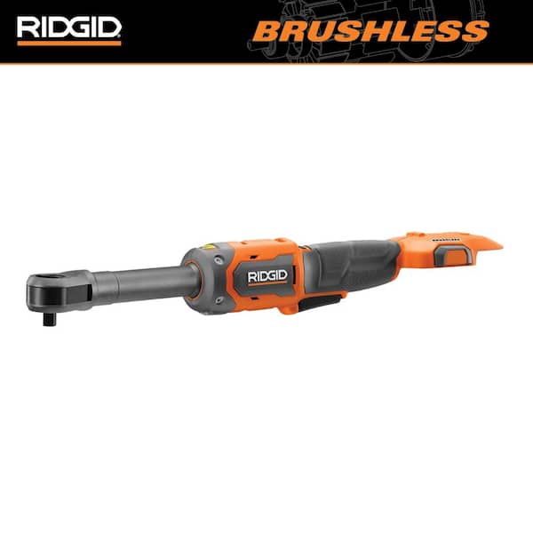 RIDGID 18V Brushless Cordless 3/8 in. Extended Reach Ratchet (Tool Only)