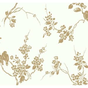 60.75 sq. ft. Imperial Blossoms Branch Wallpaper