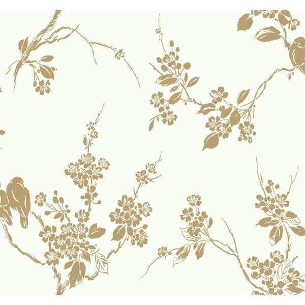 York Wallcoverings 60.75 sq. ft. Imperial Blossoms Branch Wallpaper