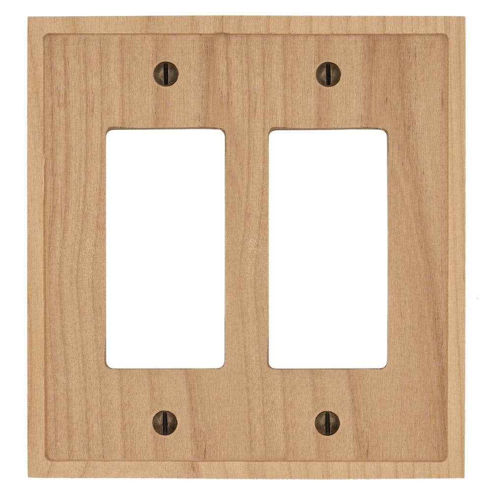 AMERELLE Slim Shaker 2-Gang Unfinished Wood Decorator/Rocker Wood Wall ...