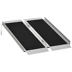 3 ft. Portable Wheelchair Ramp Aluminum Threshold Mobility Single-fold for Scooter with Carrying Handle