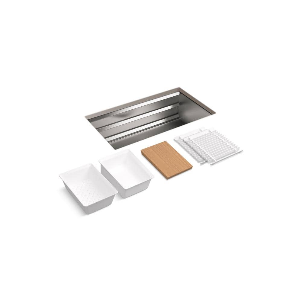 Prolific 33" Stainless Steel Undermount Single Bowl Kitchen Sink with Accessories