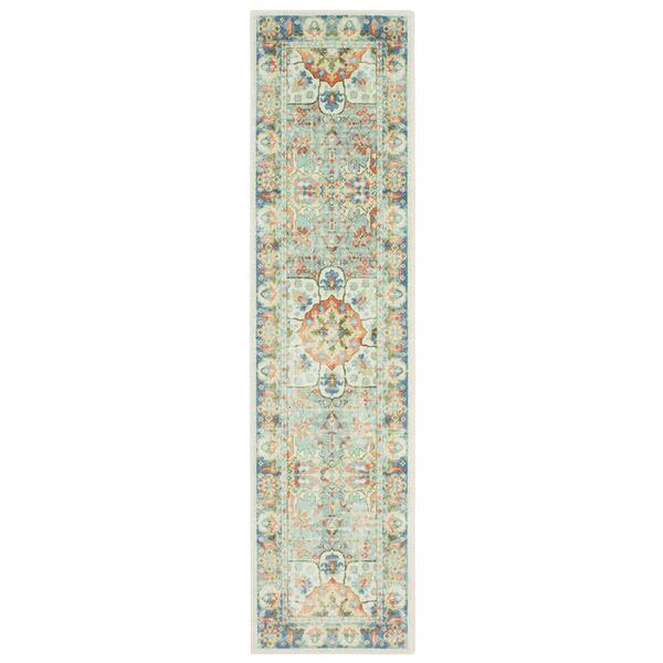 Mohawk Home Sevan Blue 2 ft. 6 in. x 10 ft. Oriental Runner Rug