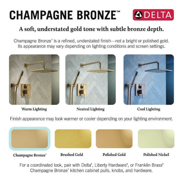 Delta Lorna Gold Single Handle 5-Spray Tub and Shower Faucet 1.75