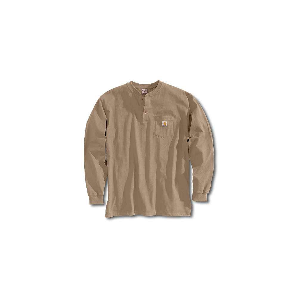 Carhartt Men s Regular Small Desert Cotton Long Sleeve T Shirt K128 DES The Home Depot