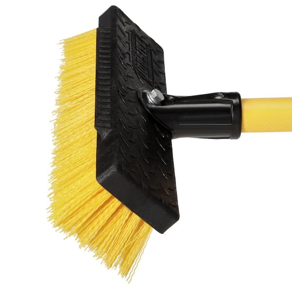 Vikan | Narrow Head Long Handle Stiff Cleaning Brush Orange