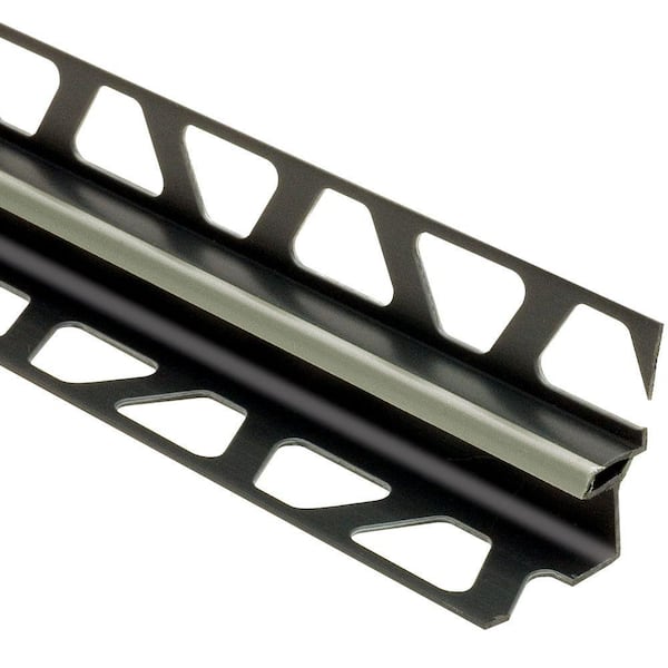 Schluter Dilex-EKE Grey 1/2 in. x 8 ft. 2-1/2 in. PVC Corner Movement Joint Tile Edging Trim