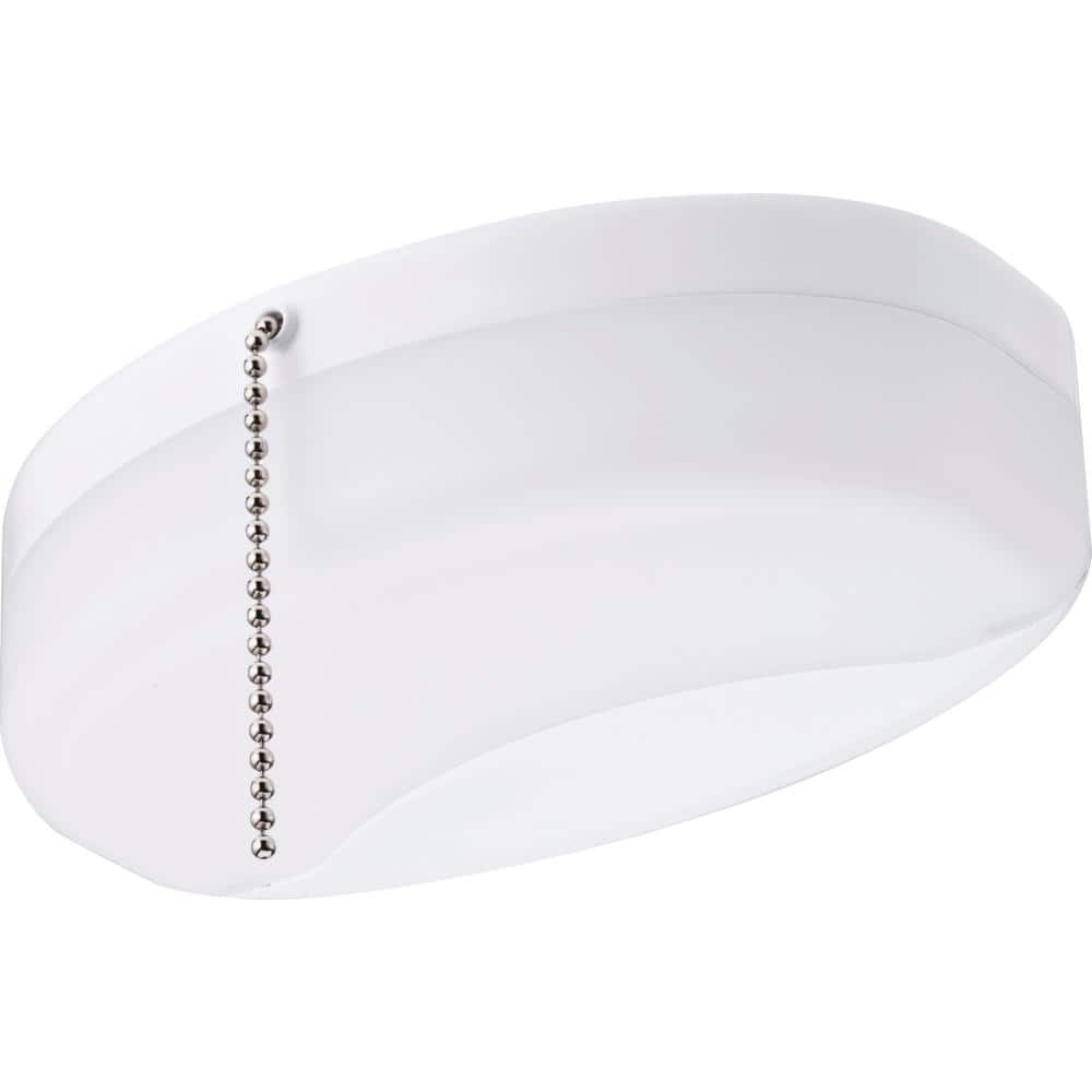 Sleek Matte White 7" LED Flush Mount Closet Light with Pull Chain