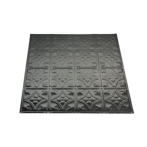 Hamilton 2 ft. x 2 ft. Nail Up Metal Ceiling Tile in Argento (Case of 5)