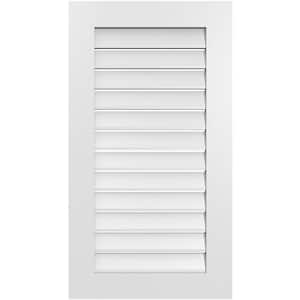 22 in. x 40 in. Vertical Surface Mount PVC Gable Vent: Functional with Standard Frame