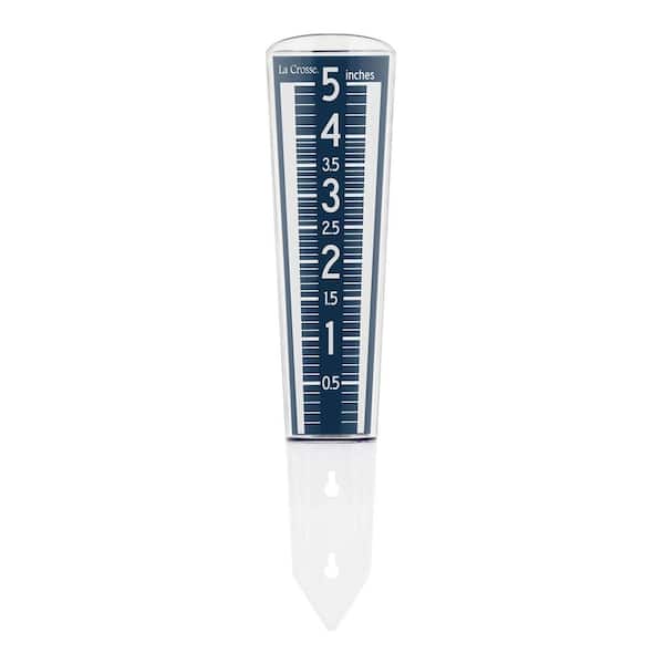 Large Magnifying Easy Read 5 in. Capacity Acrylic Rain Gauge in Navy Blue