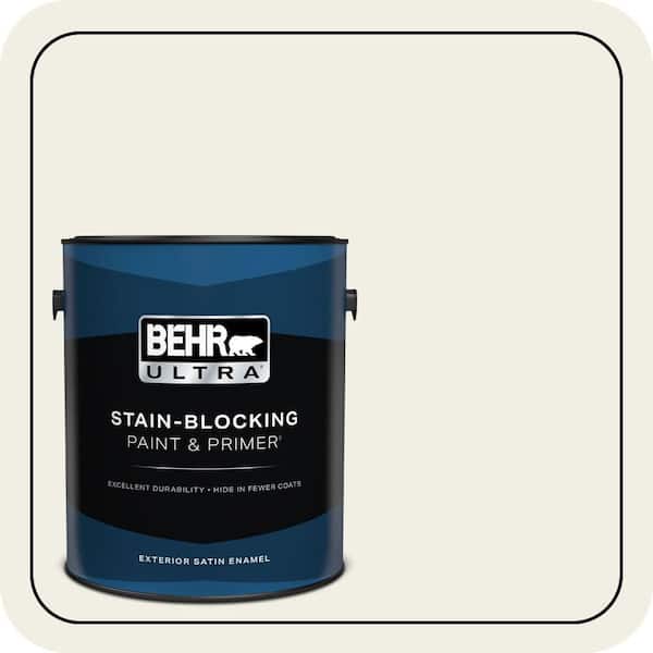 BEHR ULTRA 1 gal. #PPU10-13 Snowy Pine Satin Enamel Exterior Paint & Primer