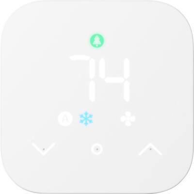 Amazon Smart Thermostat, Programmable Wi-Fi Thermostat Works with Alexa White