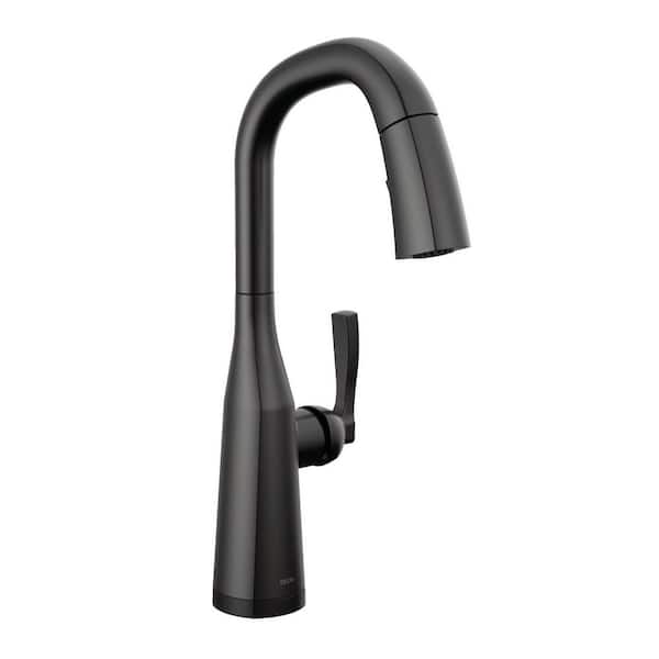 Delta Stryke Touch2O with Touchless Technology Single Handle Bar Faucet in Matte Black