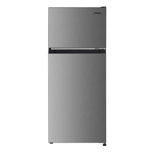 Photo 1 of 18.5 in. W, 4.5 cu. ft. 2-Door Mini Refrigerator, with Freezer in Platinum Steel