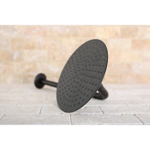 1-Spray 7.8 in. Single Wall Mount Fixed Rain Shower Head in Oil Rubbed Bronze