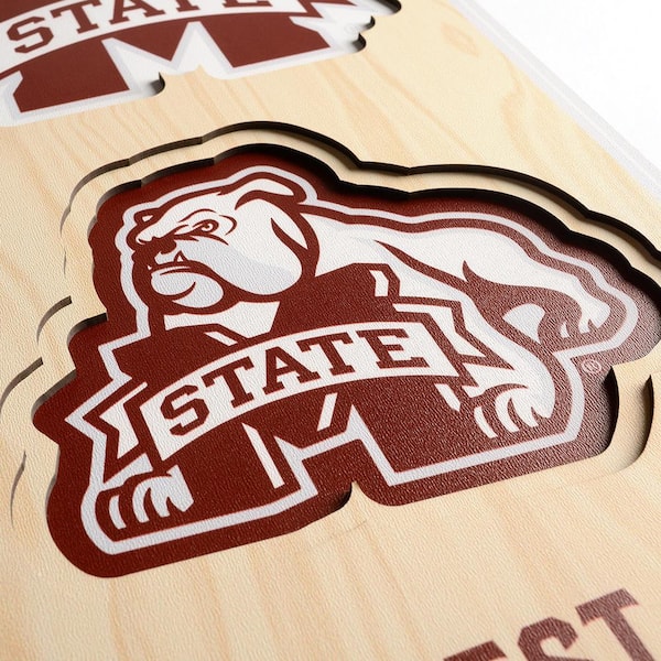  NCAA Mississippi State Bulldogs Laser Cut Auto Tag, Red, 12 x  6 : Sports & Outdoors