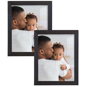 Grooved 8 in. x 10 in. Black Picture Frame (Set of 2)